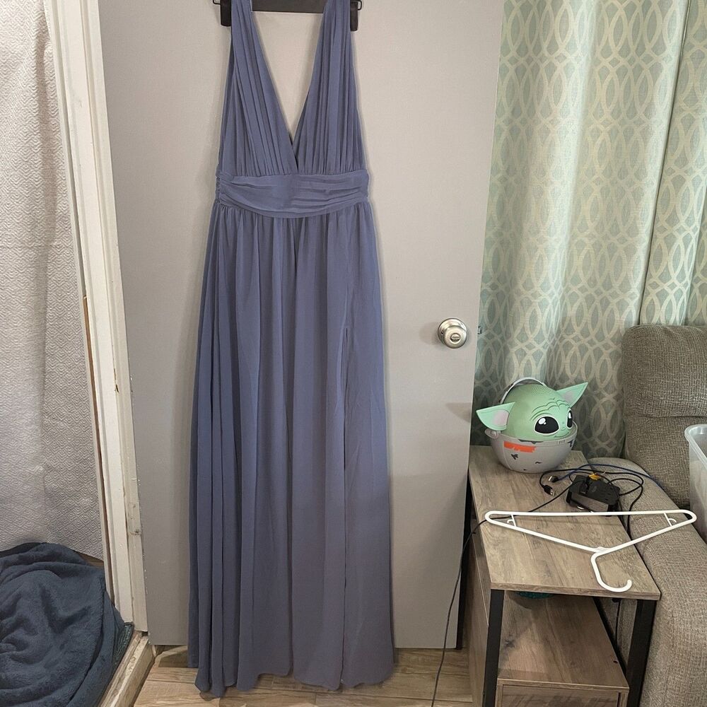 Lulu's Womens M Thoughts of Hue Surplice Maxi Dress NWOT